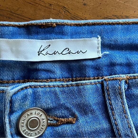 KanCan Distressed Mid-Rise Denim Shorts - Picture 3 of 3